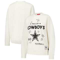 Dallas Cowboys Women's Lightweight 3.0 Logo Pullover Sweatshirt - Cream discount