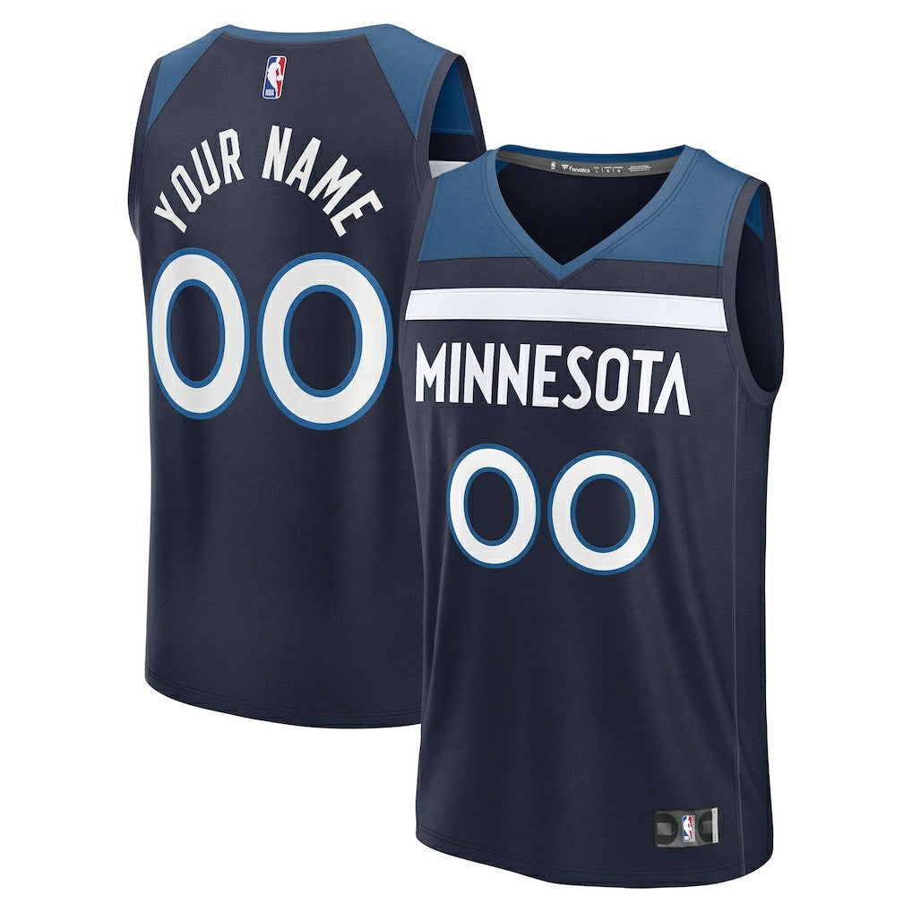 Minnesota Timberwolves Fastbreak Custom Jersey - Icon Edition - Navy for sale