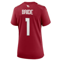 Number 1 Bride Arizona Cardinals Women's Game Jersey - Cardinal sale