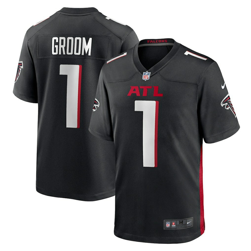 Number 1 Groom Atlanta Falcons Game Jersey - Black for sale