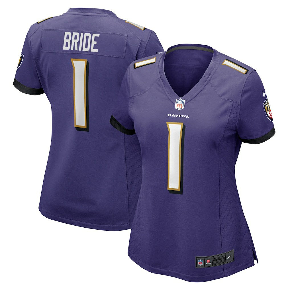 Number 1 Bride Baltimore Ravens Women's Game Jersey - Purple discount