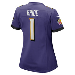 Number 1 Bride Baltimore Ravens Women's Game Jersey - Purple discount