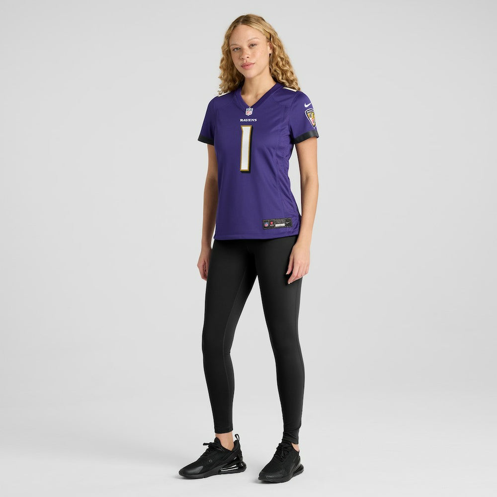 Number 1 Bride Baltimore Ravens Women's Game Jersey - Purple discount