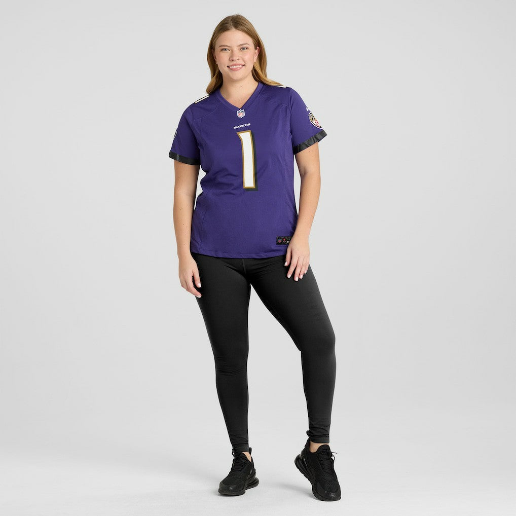 Number 1 Bride Baltimore Ravens Women's Game Jersey - Purple discount