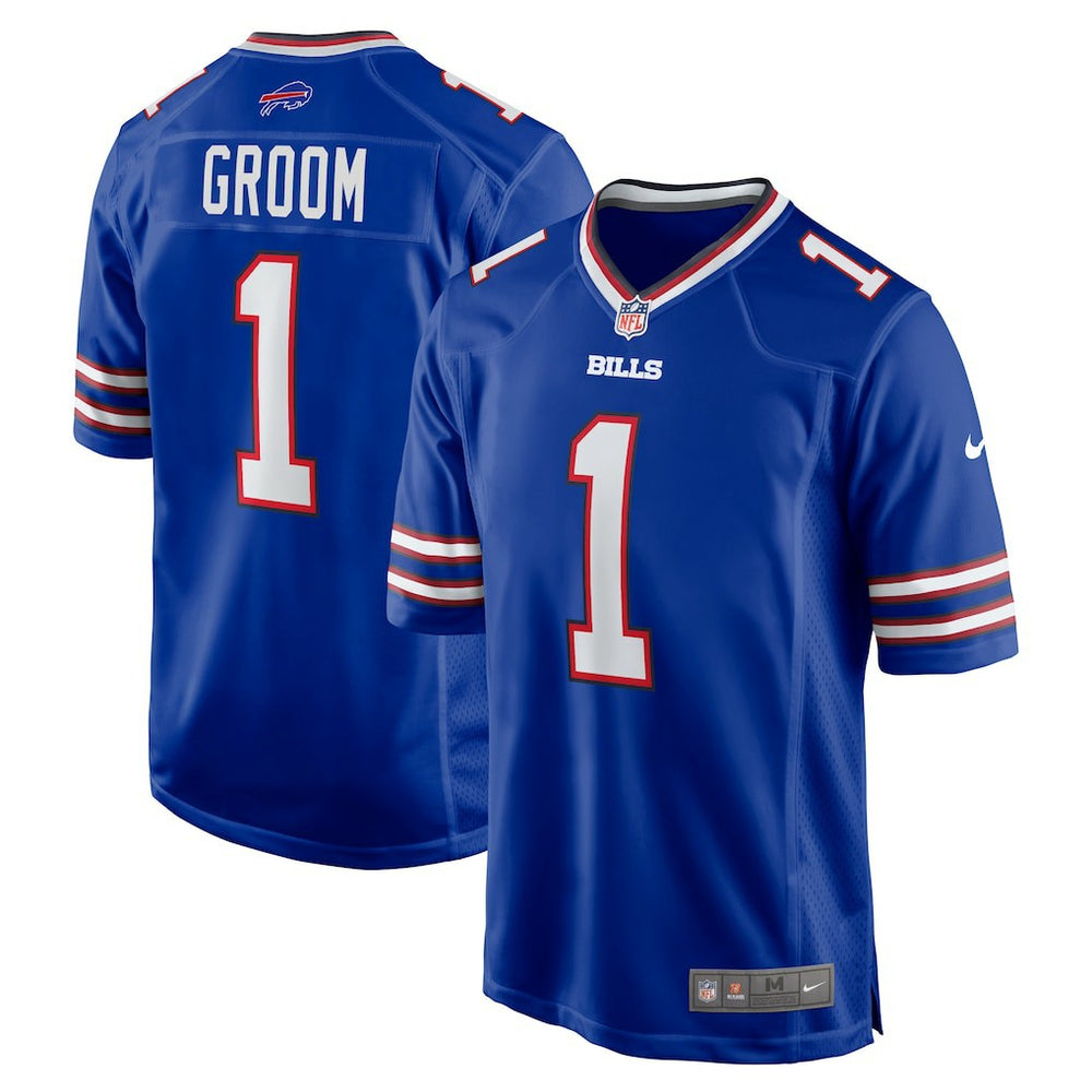 Number 1 Groom Buffalo Bills Game Jersey - Royal outlet