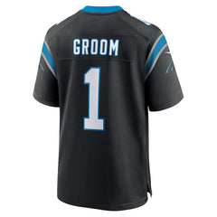 Number 1 Groom Carolina Panthers Game Jersey - Black cheap