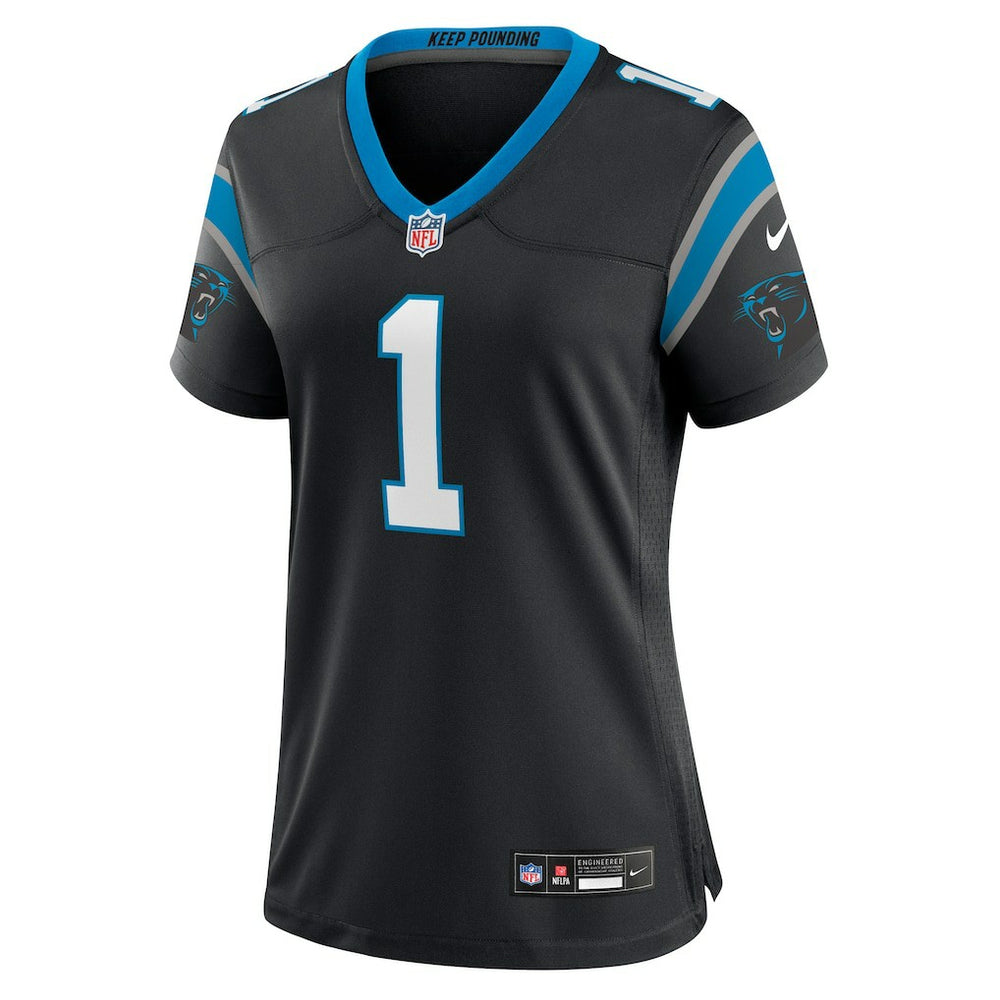 Number 1 Bride Carolina Panthers Women's Game Jersey - Black outlet