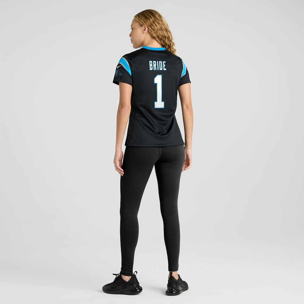 Number 1 Bride Carolina Panthers Women's Game Jersey - Black outlet