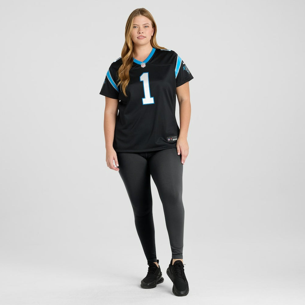 Number 1 Bride Carolina Panthers Women's Game Jersey - Black outlet