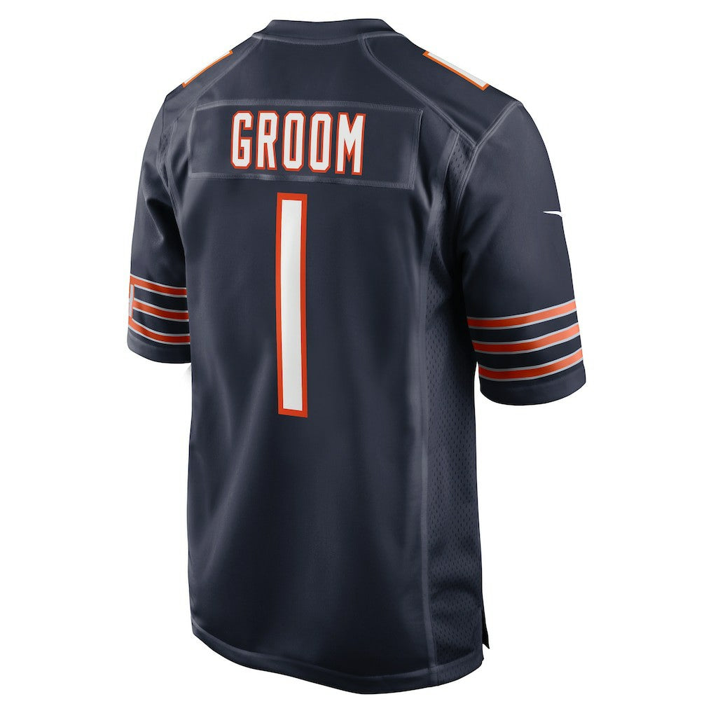 Number 1 Groom Chicago Bears Game Jersey - Navy outlet