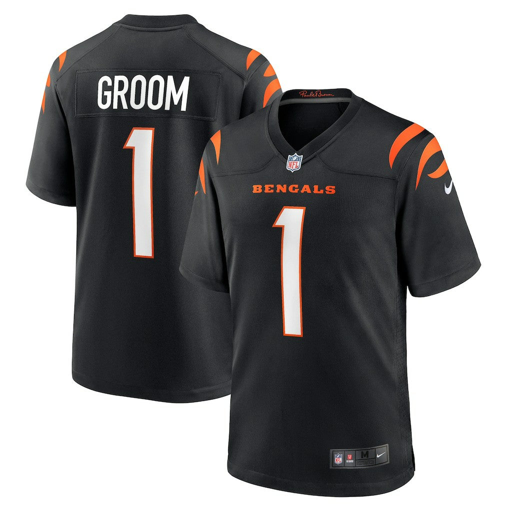 Number 1 Groom Cincinnati Bengals Game Jersey - Black outlet