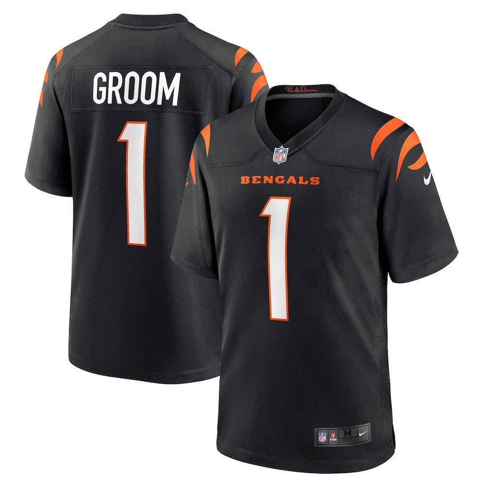 Number 1 Groom Cincinnati Bengals Game Jersey - Black outlet