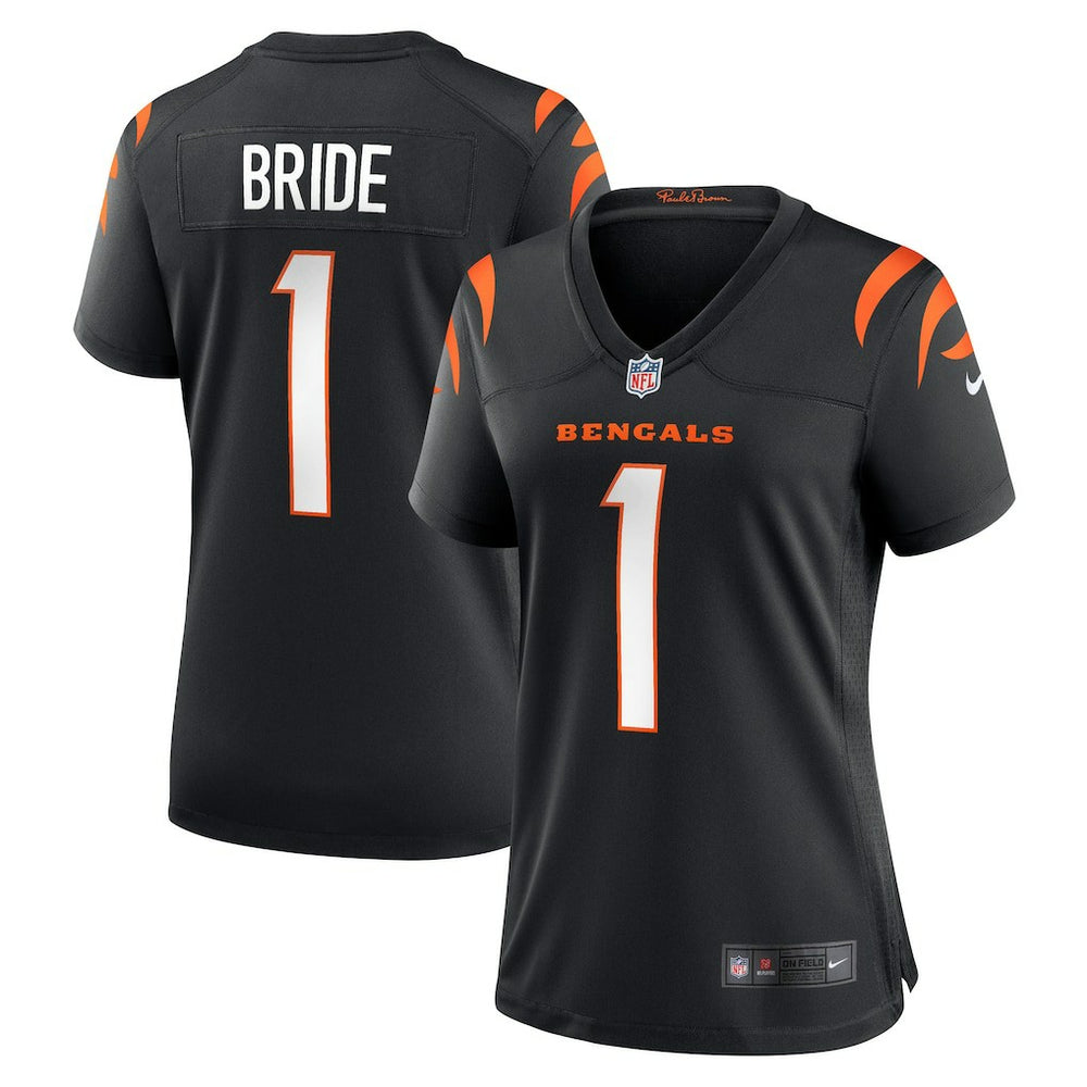 Number 1 Bride Cincinnati Bengals Women's Game Jersey - Black sale