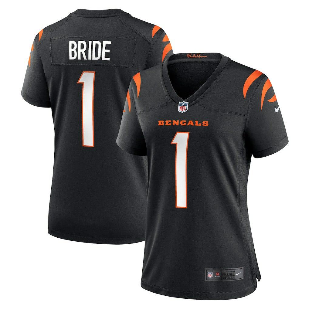 Number 1 Bride Cincinnati Bengals Women's Game Jersey - Black sale