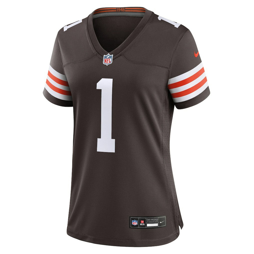 Number 1 Bride Cleveland Browns Women's Game Jersey - Brown for sale