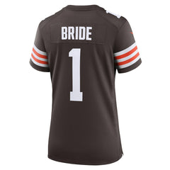 Number 1 Bride Cleveland Browns Women's Game Jersey - Brown for sale