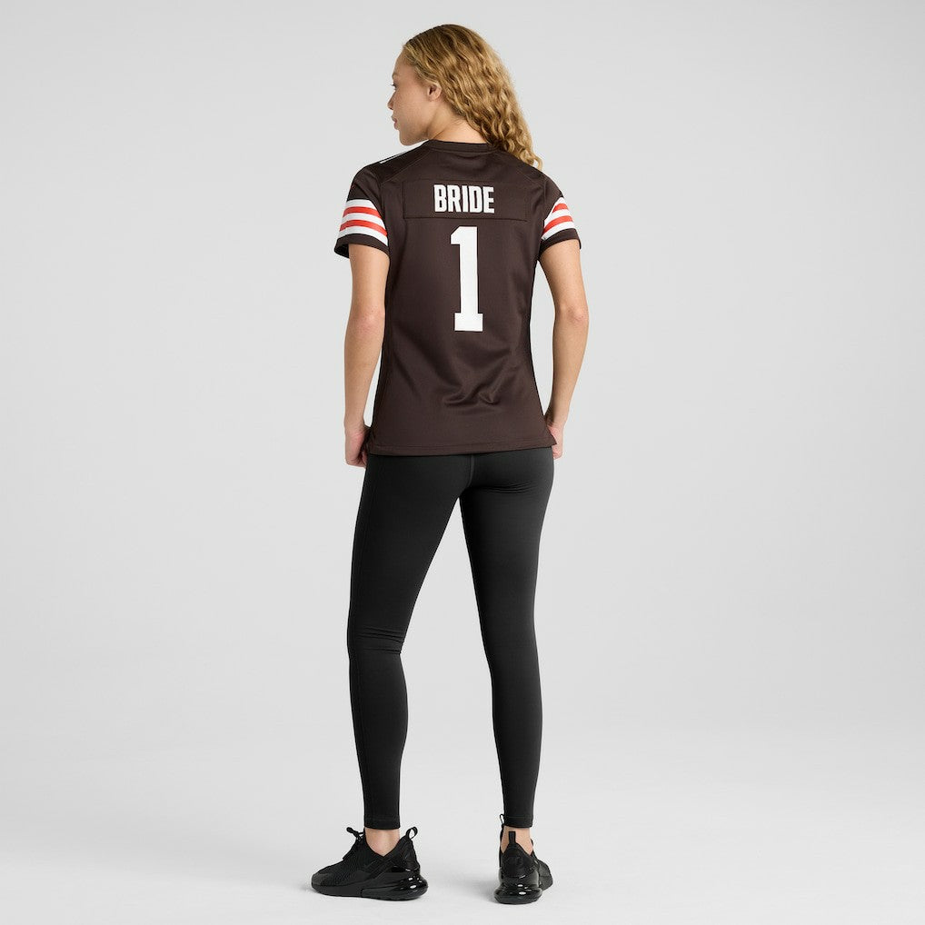 Number 1 Bride Cleveland Browns Women's Game Jersey - Brown for sale
