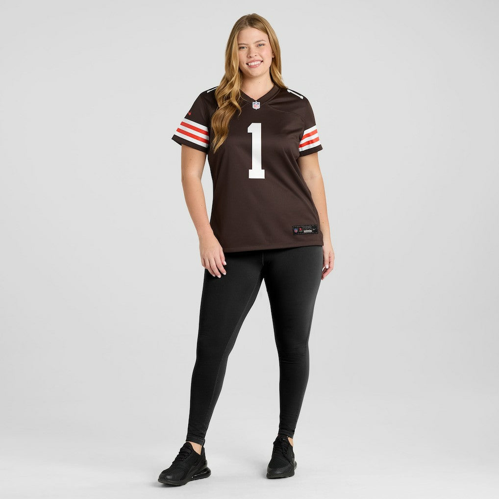 Number 1 Bride Cleveland Browns Women's Game Jersey - Brown for sale
