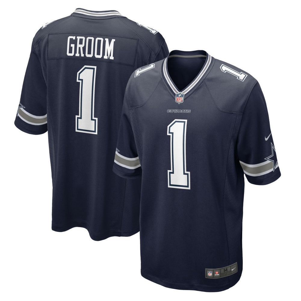 Number 1 Groom Dallas Cowboys Game Jersey - Navy sale