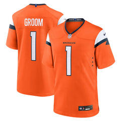 Number 1 Groom Denver Broncos Game Jersey - Orange sale