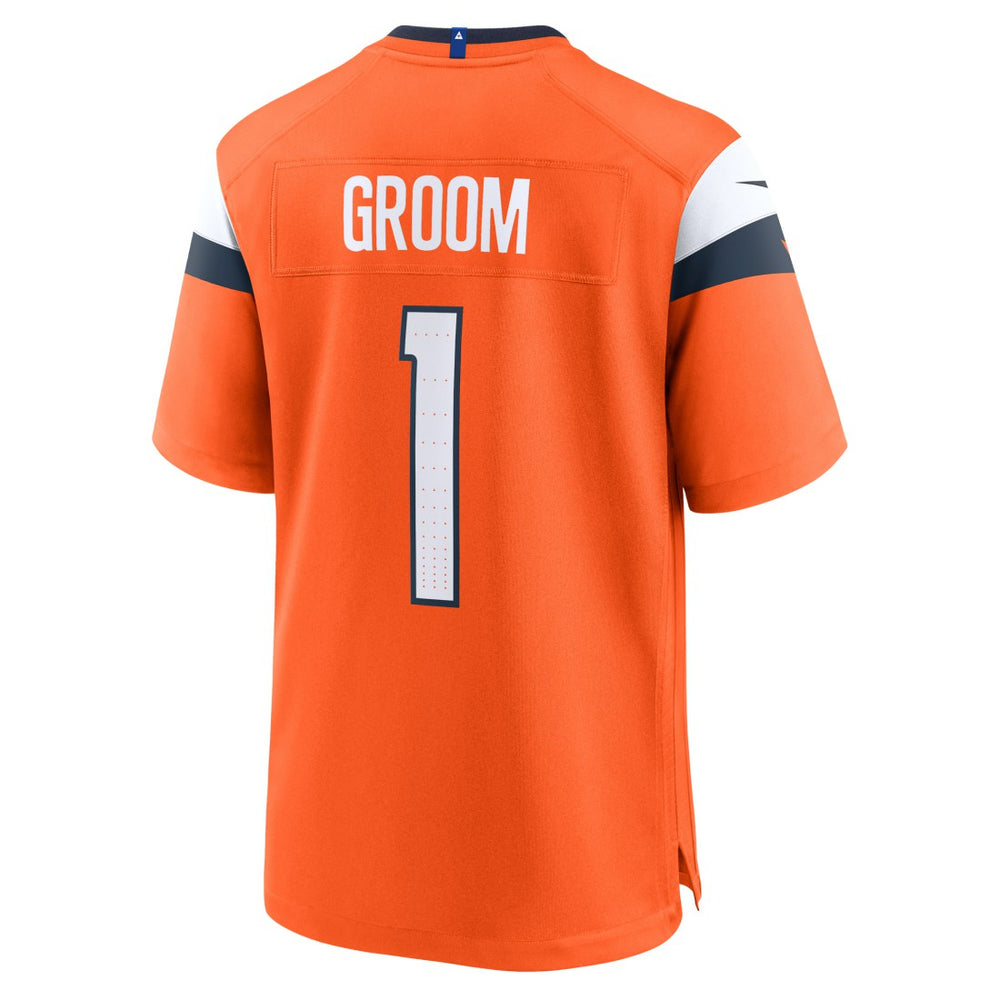Number 1 Groom Denver Broncos Game Jersey - Orange sale
