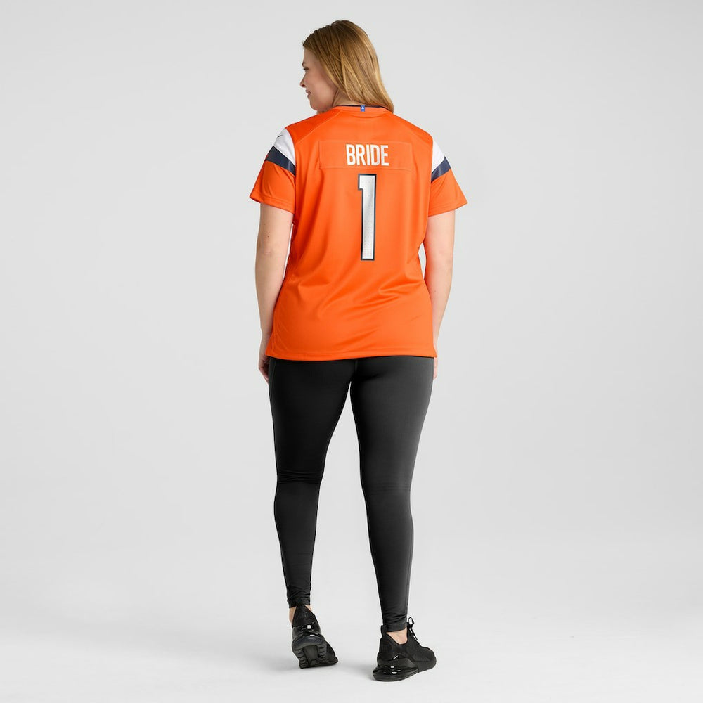 Number 1 Bride Denver Broncos Women's Game Jersey - Orange on sale
