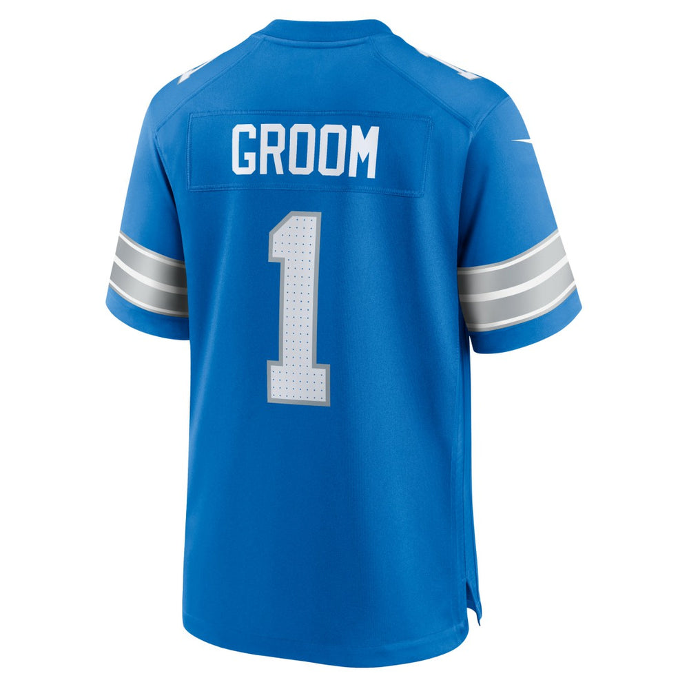 Number 1 Groom Detroit Lions Game Jersey - Blue discount