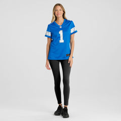 Number 1 Bride Detroit Lions Women's Game Jersey - Blue online