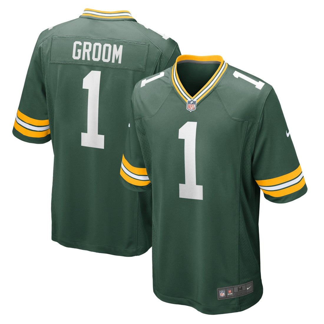 Number 1 Groom Green Bay Packers Game Jersey - Green cheap
