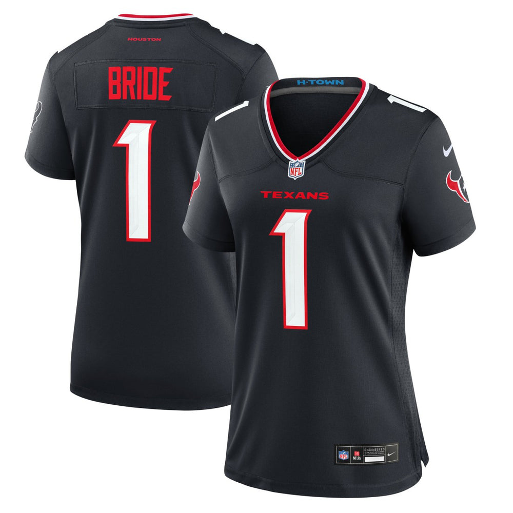 Number 1 Bride Houston Texans Women's Game Jersey - Navy cheap