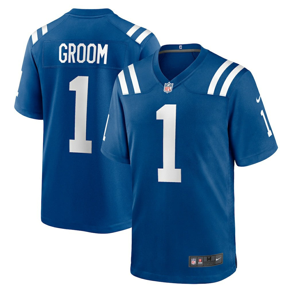 Number 1 Groom Indianapolis Colts Game Jersey - Royal cheap