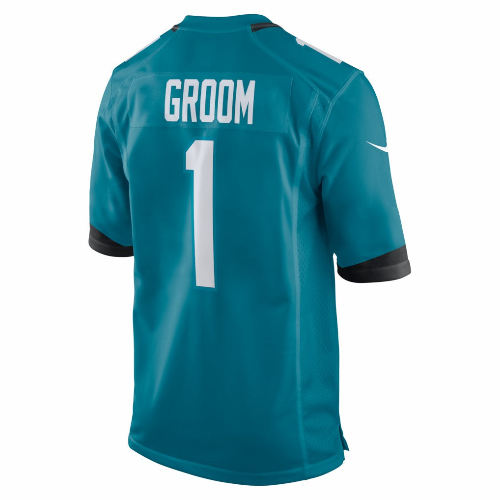 Number 1 Groom Jacksonville Jaguars Game Jersey - Teal for sale