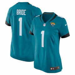 Number 1 Bride Jacksonville Jaguars Women's Game Jersey - Teal on sale