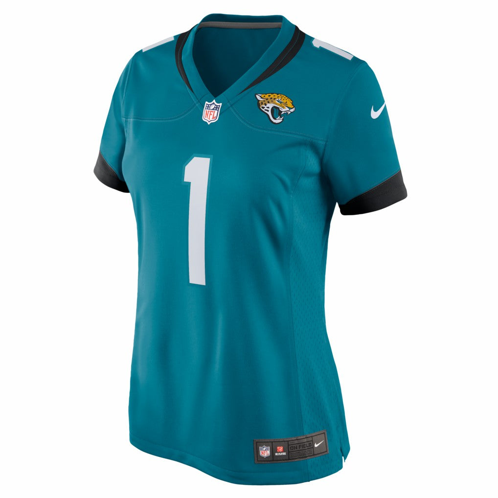 Number 1 Bride Jacksonville Jaguars Women's Game Jersey - Teal on sale