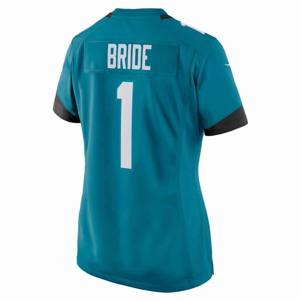 Number 1 Bride Jacksonville Jaguars Women's Game Jersey - Teal on sale
