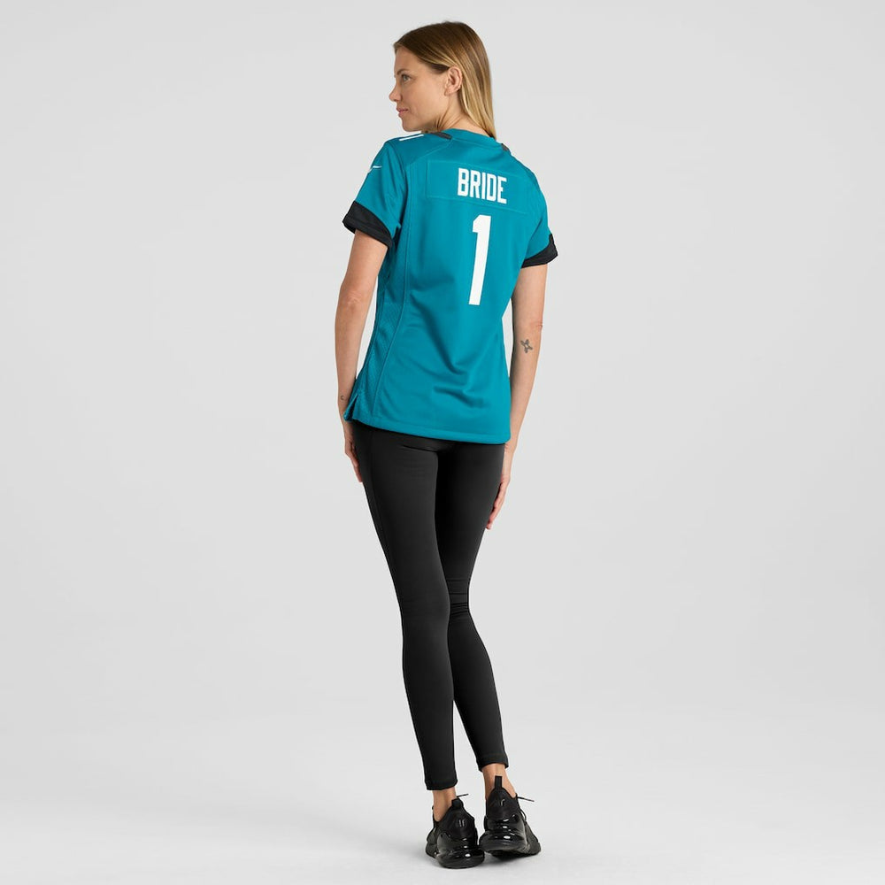 Number 1 Bride Jacksonville Jaguars Women's Game Jersey - Teal on sale