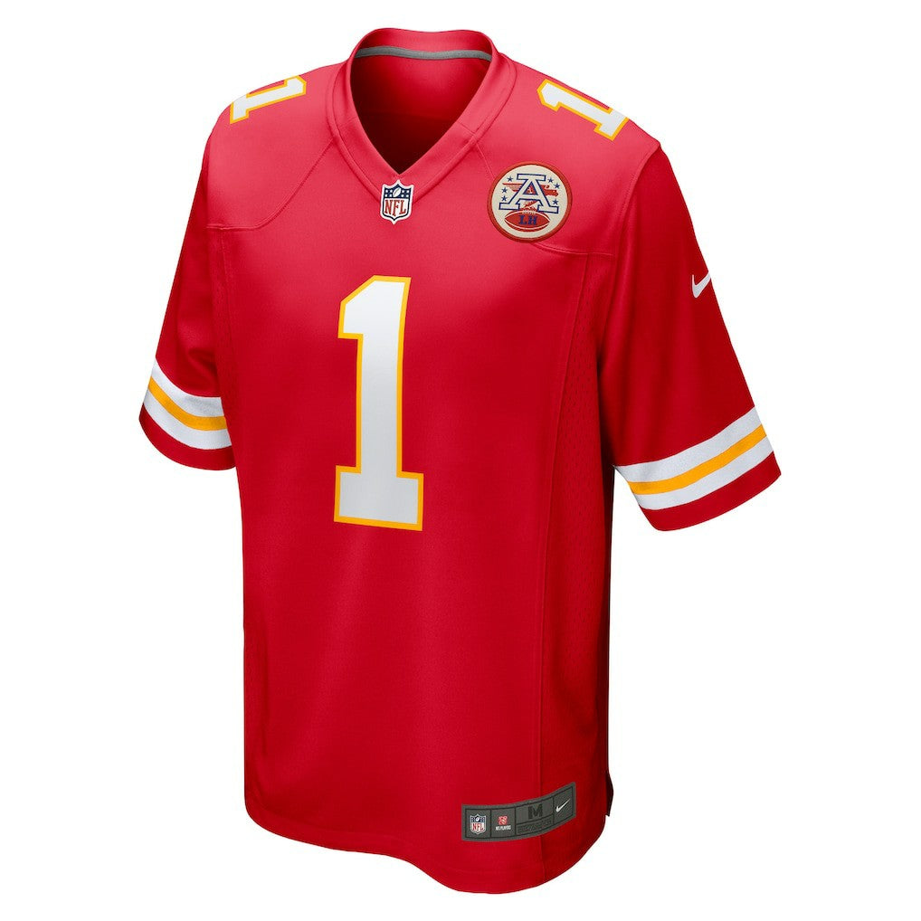 Number 1 Groom Kansas City Chiefs Game Jersey - Red outlet