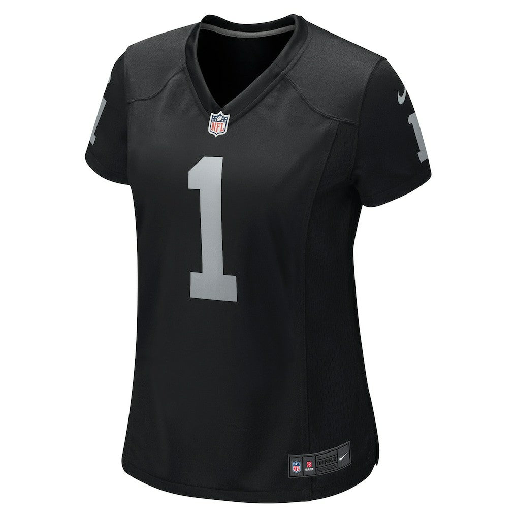 Number 1 Bride Las Vegas Raiders Women's Game Jersey - Black on sale