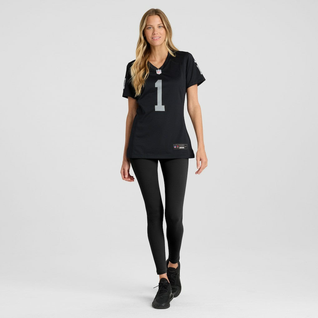 Number 1 Bride Las Vegas Raiders Women's Game Jersey - Black on sale