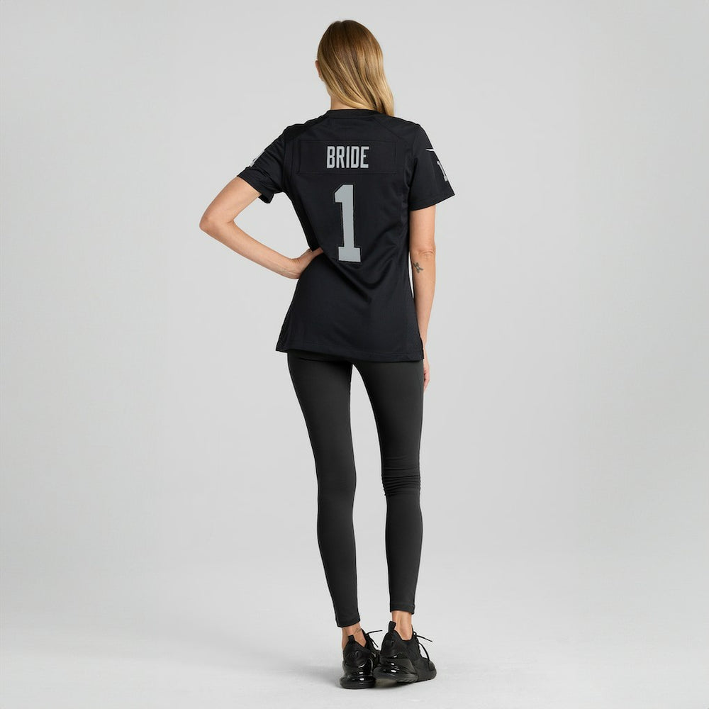 Number 1 Bride Las Vegas Raiders Women's Game Jersey - Black on sale