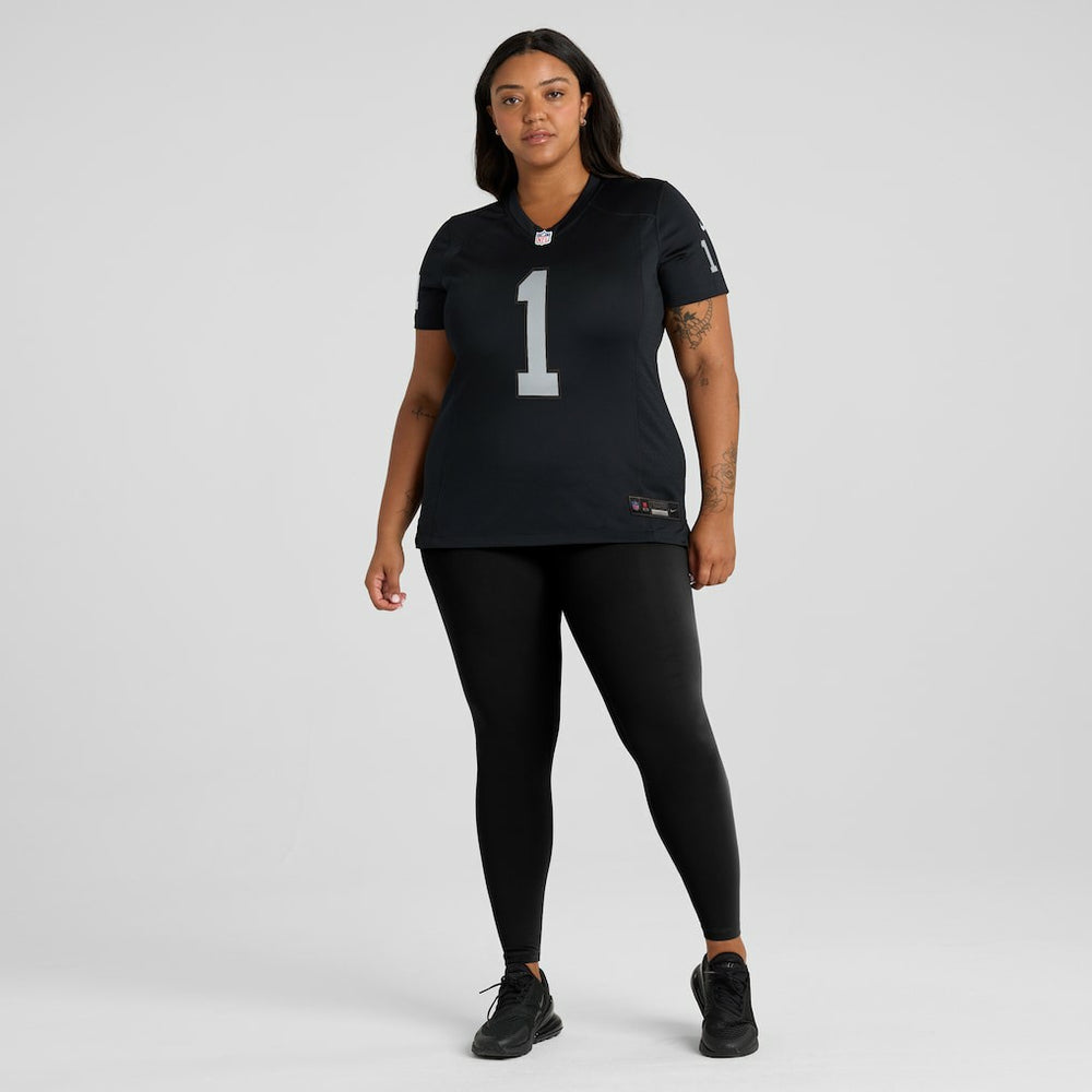 Number 1 Bride Las Vegas Raiders Women's Game Jersey - Black on sale