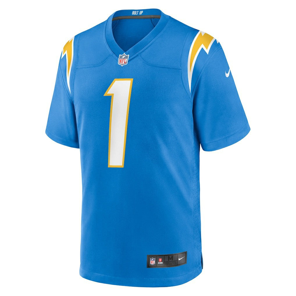Number 1 Groom Los Angeles Chargers Game Jersey - Powder Blue sale