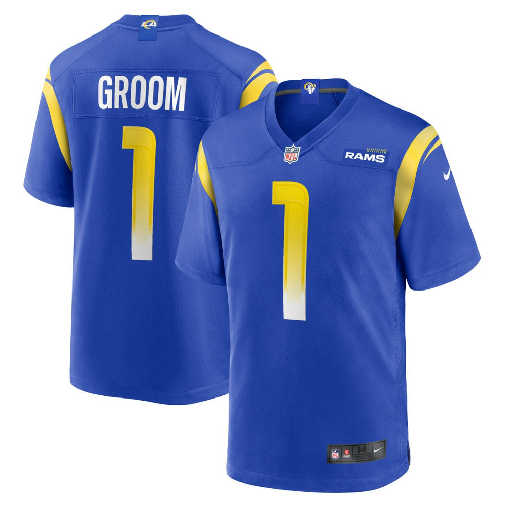 Number 1 Groom Los Angeles Rams Game Jersey - Royal online