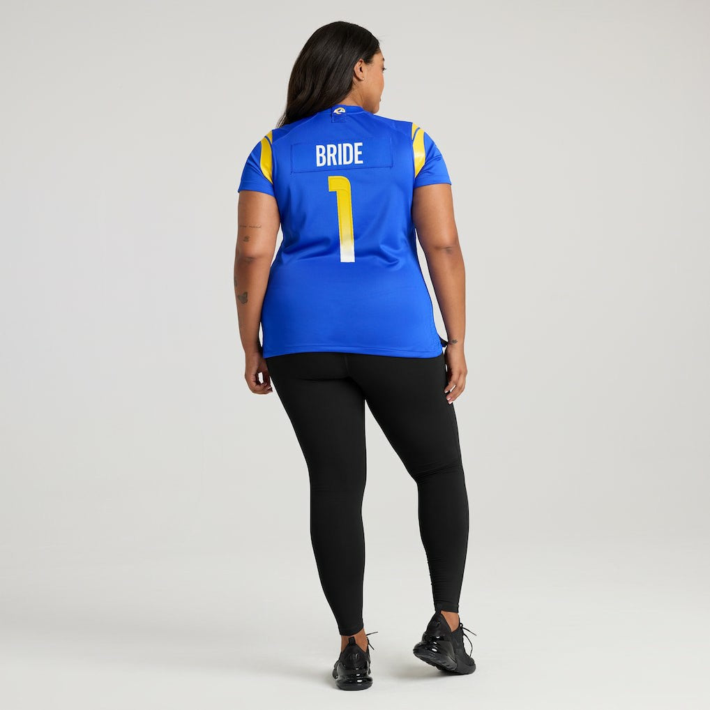 Number 1 Bride Los Angeles Rams Women's Game Jersey - Royal on sale