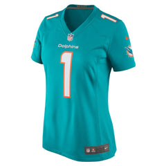 Number 1 Bride Miami Dolphins Women's Game Jersey - Aqua cheap
