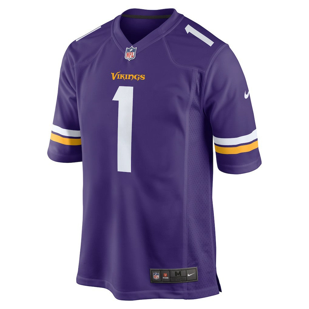 Number 1 Groom Minnesota Vikings Game Jersey - Purple discount