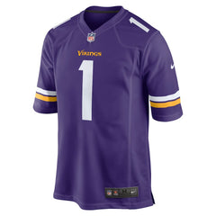 Number 1 Groom Minnesota Vikings Game Jersey - Purple discount