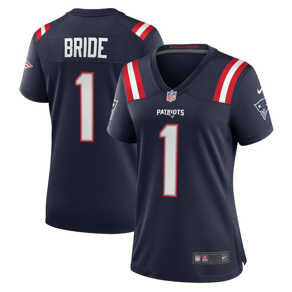 Number 1 Bride New England Patriots Women's Game Jersey - Navy for sale