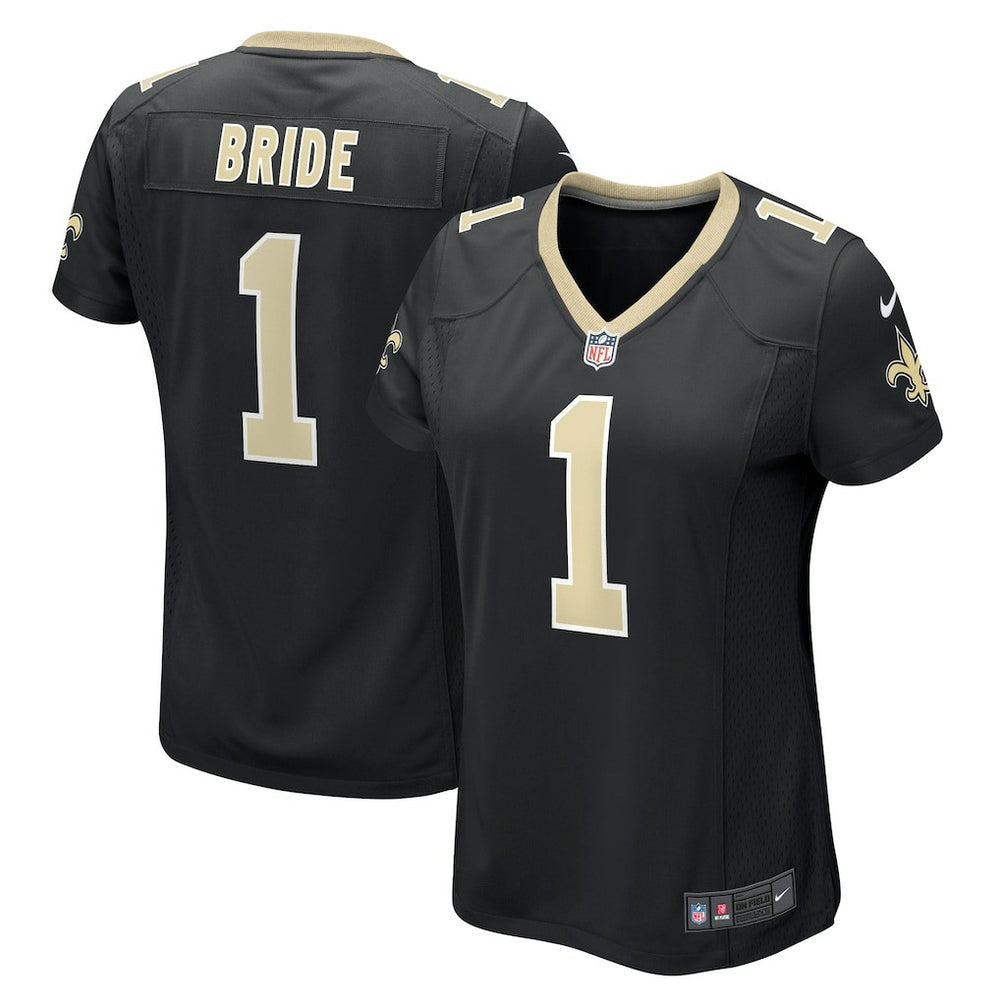 Number 1 Bride New Orleans Saints Women's Game Jersey - Black discount