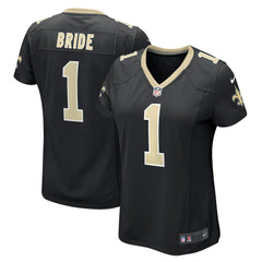 Number 1 Bride New Orleans Saints Women's Game Jersey - Black discount